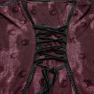 PUNK RAVE Women's Gothic Moon Printed Mesh Slip Dress with Cape Red