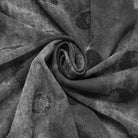 PUNK RAVE Women's Gothic Moon Printed Ruched Mesh Shirt Grey