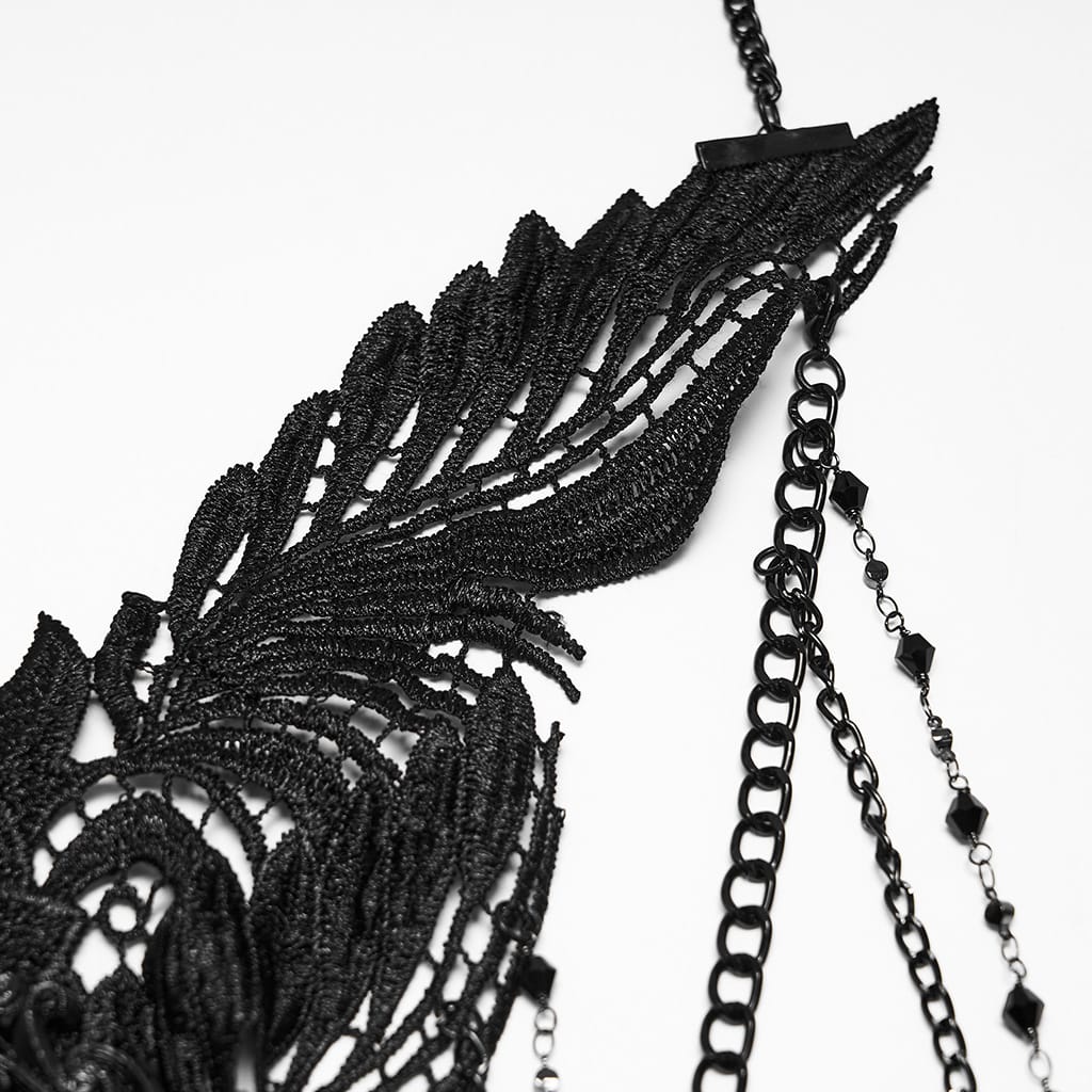 PUNK RAVE Women's Gothic Multilayer Chain Skull Body Harness