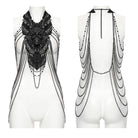 PUNK RAVE Women's Gothic Multilayer Chain Skull Body Harness