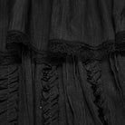 PUNK RAVE Women's Gothic Multilayer Ruffle Lace-up Mermaid Skirt