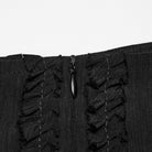 PUNK RAVE Women's Gothic Multilayer Ruffle Lace-up Mermaid Skirt