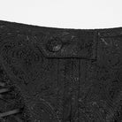 PUNK RAVE Women's Gothic Multilayer Ruffled Tiered Shorts