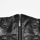 PUNK RAVE Women's Gothic New Chinese Style Spirit Beast Zip Underbust Corset