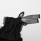 PUNK RAVE Women's Gothic Off-shoulder Drawstring Lace Top