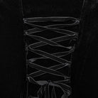 PUNK RAVE Women's Gothic Off-the-shoulder Lace Splice Velvet Gown Dress