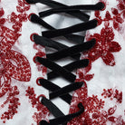 PUNK RAVE Women's Gothic Off-the-shoulder Sequin Lace Gown Fishtail Dress