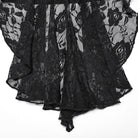 PUNK RAVE Women's Gothic Plunging Flared Sleeved Lace-up Shirt