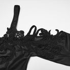 PUNK RAVE Women's Gothic Plunging Off Shoulder Maxi Dress