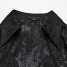 PUNK RAVE Women's Gothic Plunging Puff Sleeved Lace-up Shirt