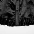 PUNK RAVE Women's Gothic Puff Sleeved Gradient Velvet Shirt