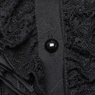 PUNK RAVE Women's Gothic Puff Sleeved Lace Splice Shirt
