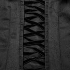 PUNK RAVE Women's Gothic Puff Sleeved Lace-up Formal Dress Black