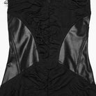 PUNK RAVE Women's Gothic Ripped Hooded Sleeveless Maxi Dress