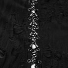 PUNK RAVE Women's Gothic Ripped Mesh Splice Coat with Hood