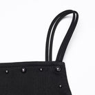 PUNK RAVE Women's Gothic Rivet Pleated Slip Dress