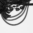 PUNK RAVE Women's Gothic Rose Chain Bralet Black