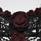 PUNK RAVE Women's Gothic Rose Chain Bralet Black-Red