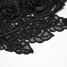 PUNK RAVE Women's Gothic Rose Chain Hip Harness Black