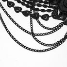 PUNK RAVE Women's Gothic Rose Chain Hip Harness Black