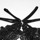 PUNK RAVE Women's Gothic Rose Chain Hip Harness Black