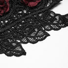 PUNK RAVE Women's Gothic Rose Chain Hip Harness Black-Red