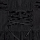 PUNK RAVE Women's Gothic Rose Cutout Plunging Ruffled Sleeveless Maxi Dress