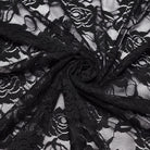 PUNK RAVE Women's Gothic Rose Lace Splice Side Slit Skirt