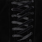 PUNK RAVE Women's Gothic Rose Pattern Lace-up Underbust Corset Black