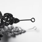 PUNK RAVE Women's Gothic Rose Skull Diamante Crown