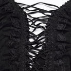 PUNK RAVE Women's Gothic Ruched Cutout Slip Dress Graduation Dress