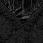 PUNK RAVE Women's Gothic Ruffled Lace Splice Velvet Fishtail Skirt