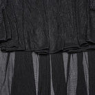 PUNK RAVE Women's Gothic Ruffled Lace Splice Velvet Fishtailed Skirt