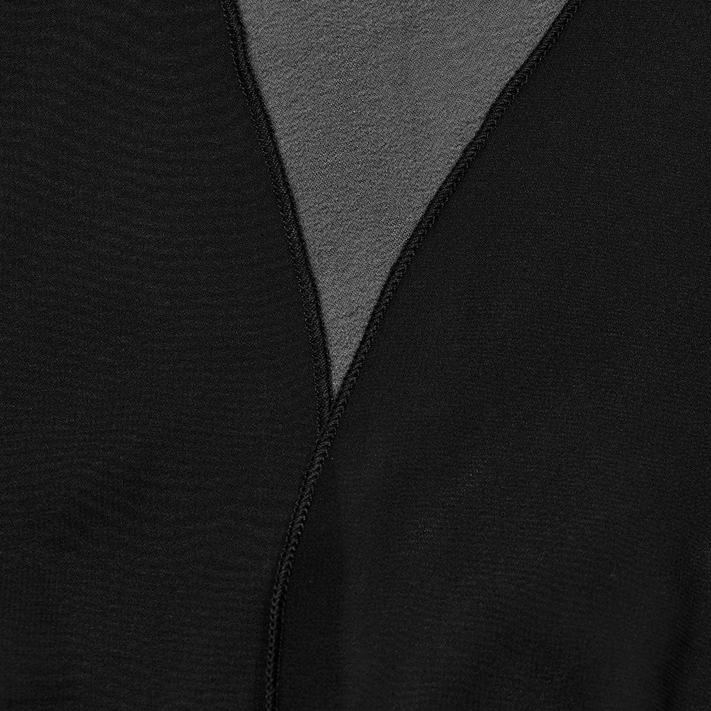 PUNK RAVE Women's Gothic Sheer Ruffled Loose Sunscreen Coat Black