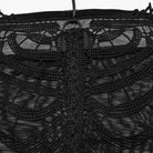 PUNK RAVE Women's Gothic Skeleton Embroidered Mesh Bustier