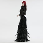 PUNK RAVE Women's Gothic Skull Layered Beaded Neckwear