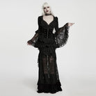 PUNK RAVE Women's Gothic Spiked Lace Choker