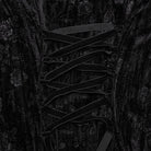 PUNK RAVE Women's Gothic Split Embossed Velvet Prom Dress with Oversleeves