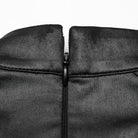 PUNK RAVE Women's Gothic Stand Collar Cutout Ruched Shirt