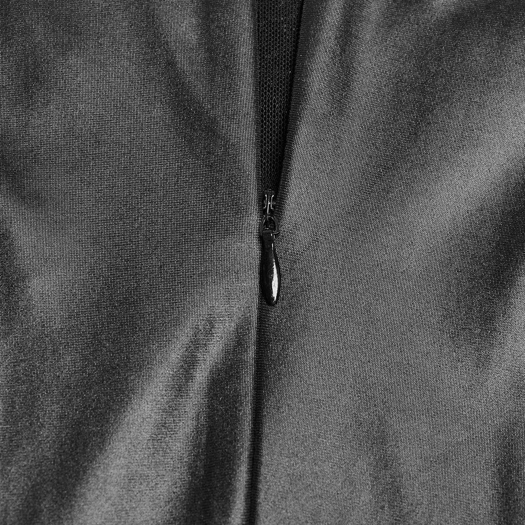 PUNK RAVE Women's Gothic Stand Collar Faux Fur Splice Party Dress Black