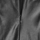 PUNK RAVE Women's Gothic Stand Collar Faux Fur Splice Party Dress Black