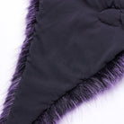 PUNK RAVE Women's Gothic Stand Collar Gradient Faux Fur Cape Violet