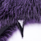 PUNK RAVE Women's Gothic Stand Collar Gradient Faux Fur Cape Violet