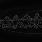 PUNK RAVE Women's Gothic Stand Collar Lace Splice Velvet Cape
