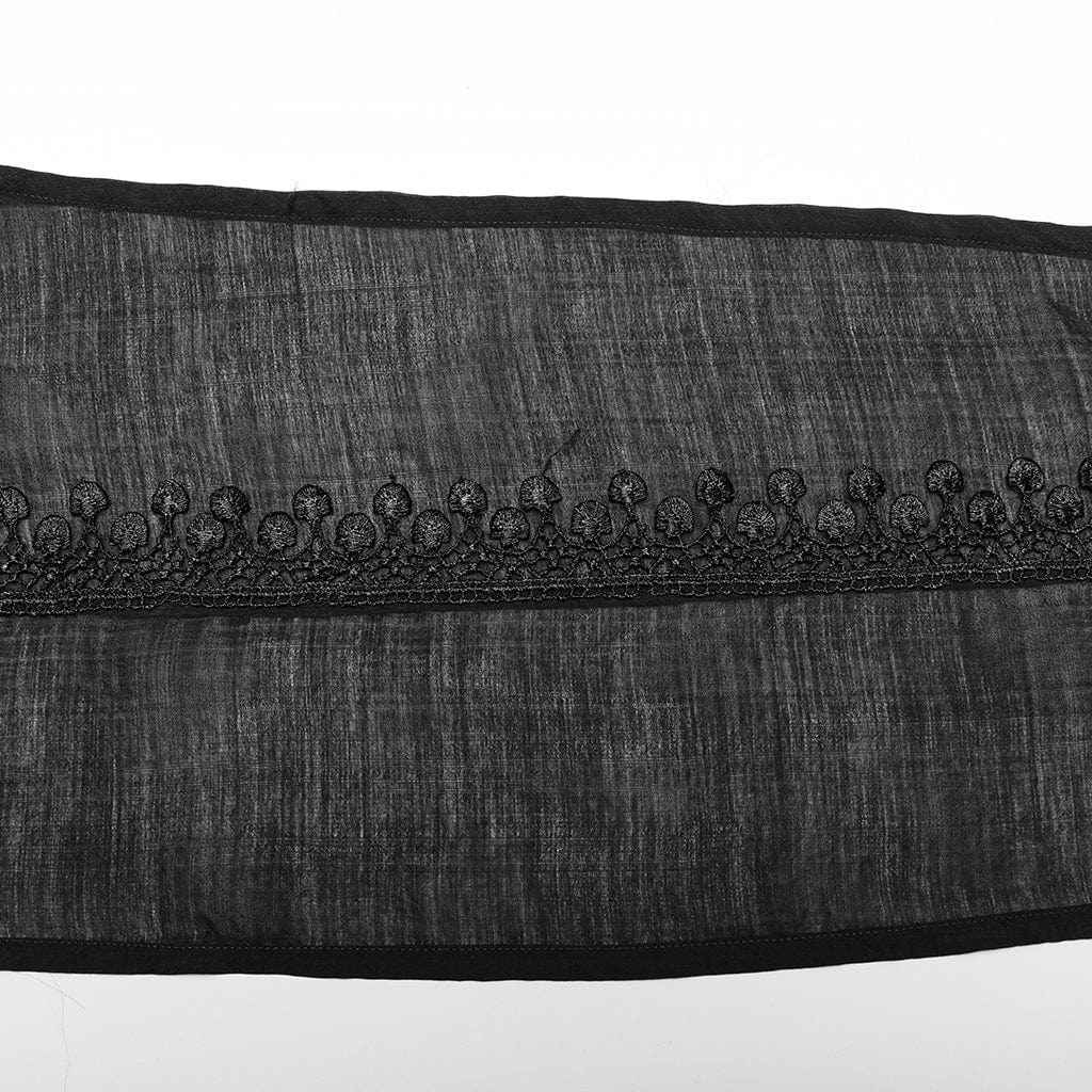 PUNK RAVE Women's Gothic Star Cutout Scarf with Hood