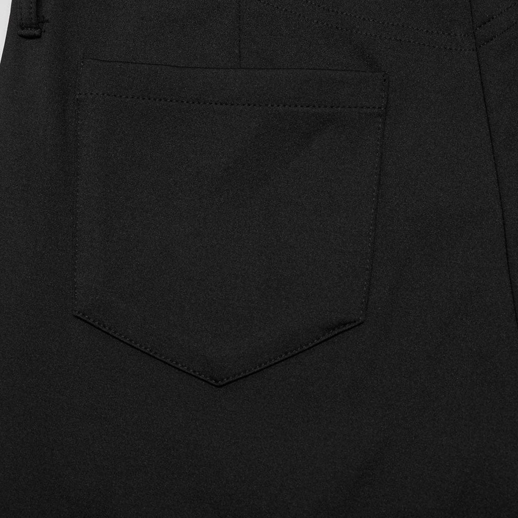 PUNK RAVE Women's Gothic Strap Splice Buckle Flared Pants