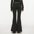 PUNK RAVE Women's Gothic Strap Splice Buckle Flared Pants
