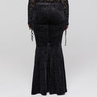 PUNK RAVE Damen Gothic Riemchen-Schlaghose aus Jacquard