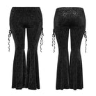 PUNK RAVE Damen Gothic Riemchen-Schlaghose aus Jacquard