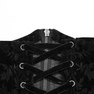 PUNK RAVE Women's Gothic Strappy Ruffled Velvet  Underbust Corset